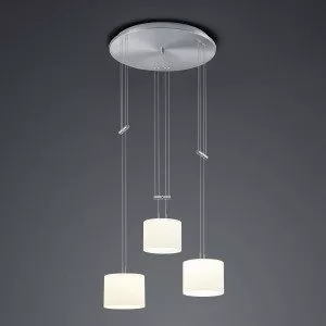 BANKAMP Grazia hanglamp ZigBee 3-lamps rond nikkel