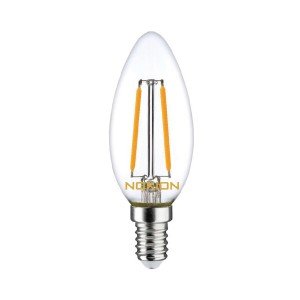 Noxion Lucent LED E14 Kaars Filament Helder 2.5W 250lm - 827 Zeer Warm Wit | Dimbaar - Vervangt 25W