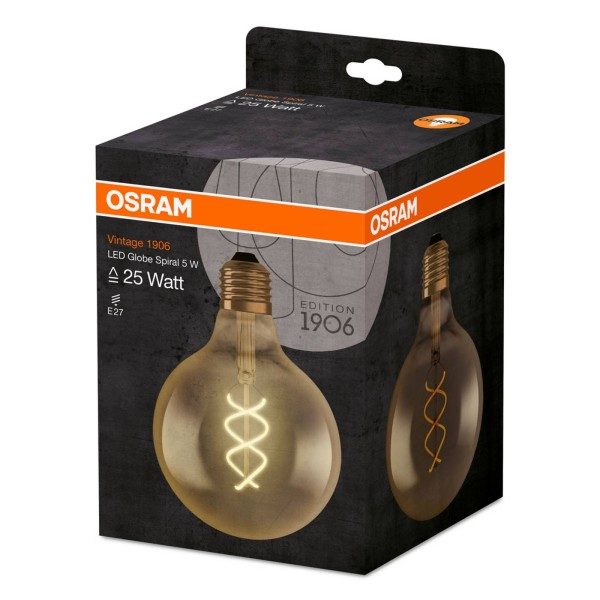 Osram led lamp e27 4w 2. 000k vintage globe goud 2