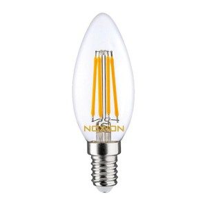 Noxion Lucent LED E14 Kaars Filament Helder 4.5W 470lm - 827 Zeer Warm Wit | Vervangt 40W