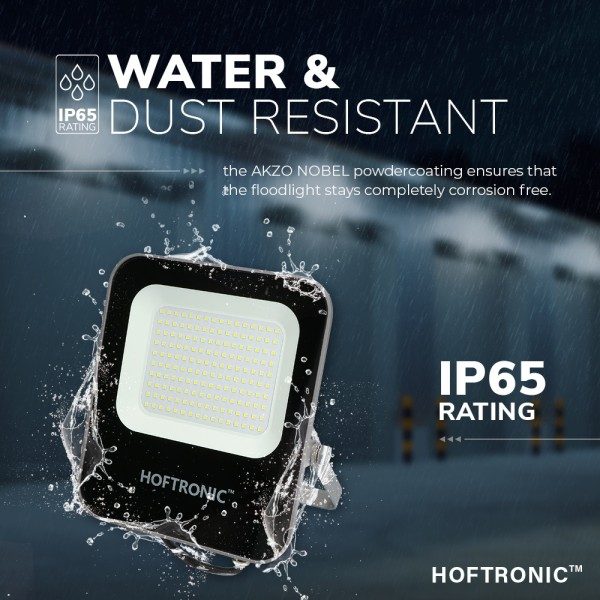 Hoftronic led breedstraler 100 watt 4000k ip65 pow 3