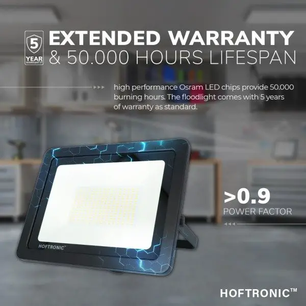 Hoftronic led breedstraler 150 watt 4000k osram ip 7