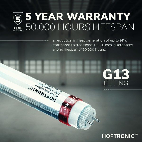 Hoftronic 10x led tl armatuur 150 cm 30 watt 5250l 17