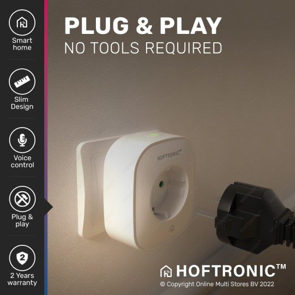 Hoftronic 2x slimme stekker wifi bluetooth extra p 5