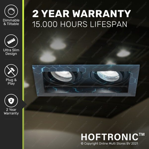 Hoftronic 6x durham dubbele led inbouwspot 10 watt 16