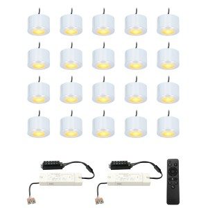 Complete set 20x3W dimbare LED in/opbouwspots Navarra IP44
