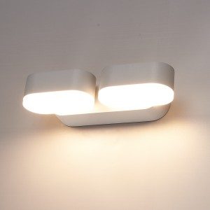 Hoftronic dimbare led wandlamp dayton dubbel grijs