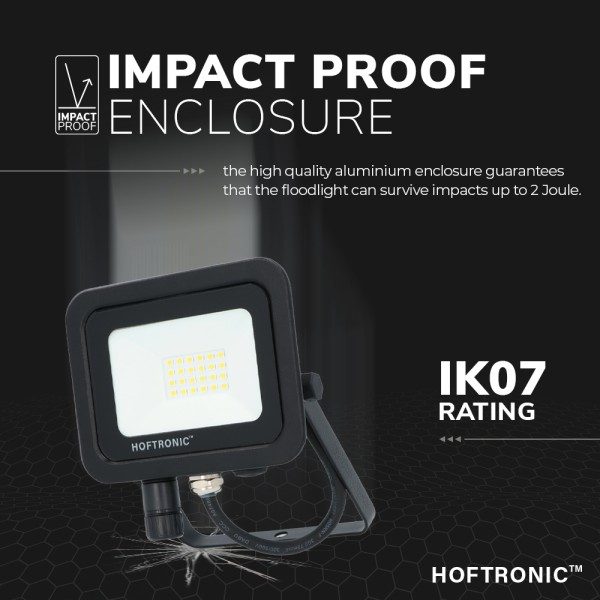 Hoftronic led breedstraler 20 watt 6400k osram ip6 15