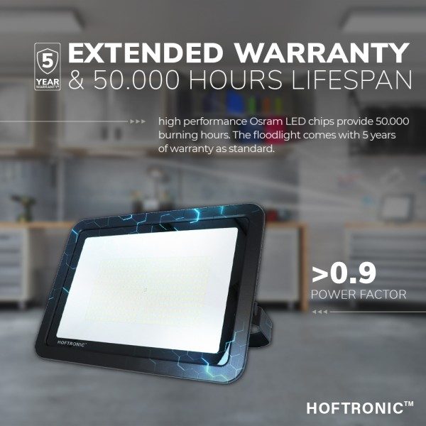 Hoftronic led breedstraler 200 watt 4000k osram ip 7