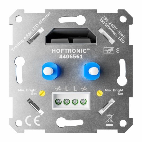 Hoftronic led duo dimmer fase afsnijding 2x100w ma 17