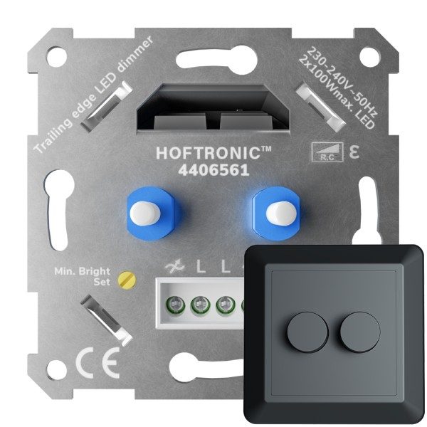 Hoftronic led duo dimmer fase afsnijding 2x100w ma 9