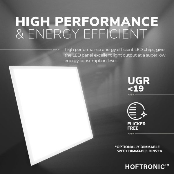 Hoftronic led paneel 62x62 cm 36 watt 4500lm 125lm 3