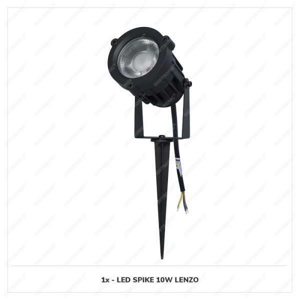 Hoftronic led prikspot lenzo 10 watt 3000k ip65 wa 8
