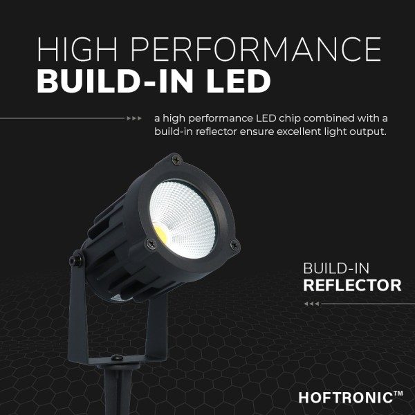 Hoftronic led prikspot renzo 5 watt 3000k ip65 wat 4