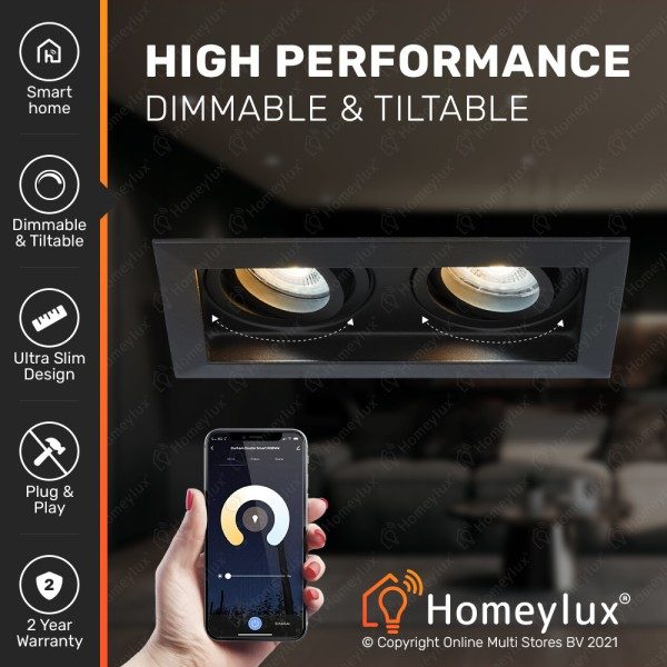 Homeylux 3x durham dubbele smart led inbouwspot 11 4