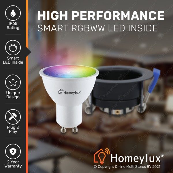 Homeylux 3x mari smart led inbouwspot verzonken 55 12