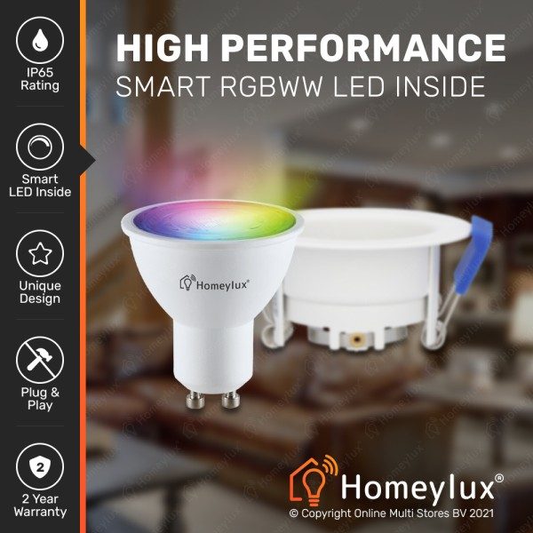 Homeylux 6x mari smart led inbouwspot verzonken 55 3