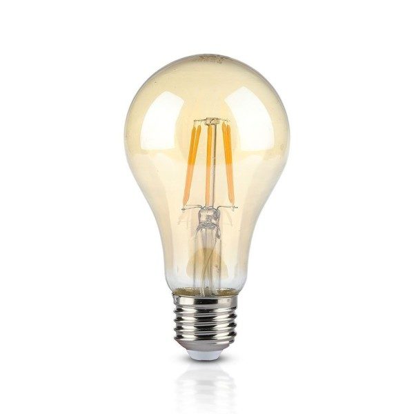 V tac led filament lamp xl yara amber glas 8 watt