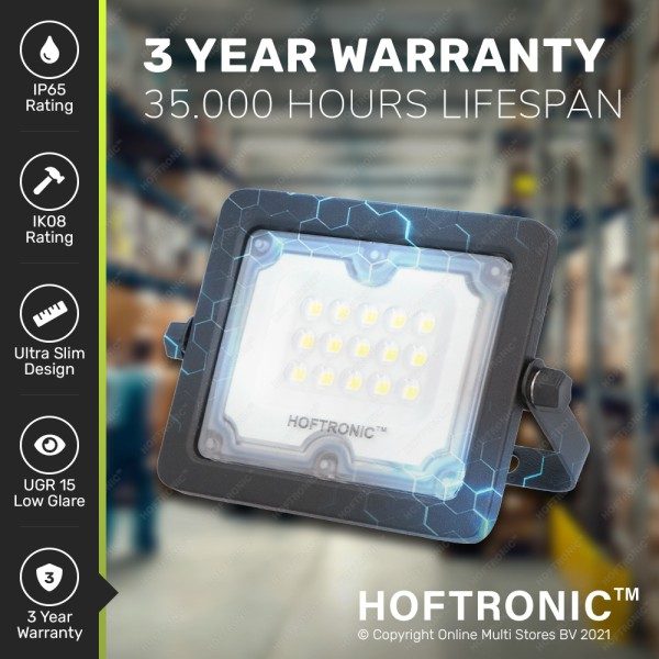 Hoftronic beam led breedstraler 10 watt 4000k ip65 5