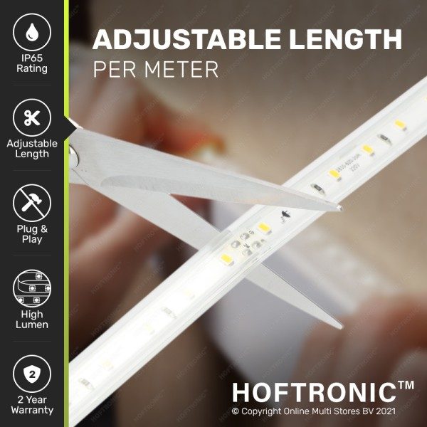 Hoftronic dimbare led strip 10m lichtslang 6000k 6 4