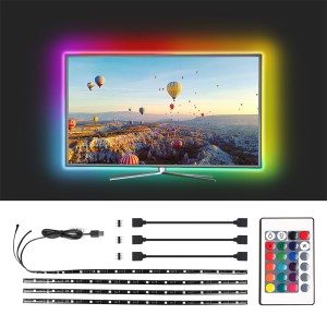 Aigostar TV LED Strip set met 4 RGB Strips incl. afstandsbediening – TV 40-60 Inch – USB