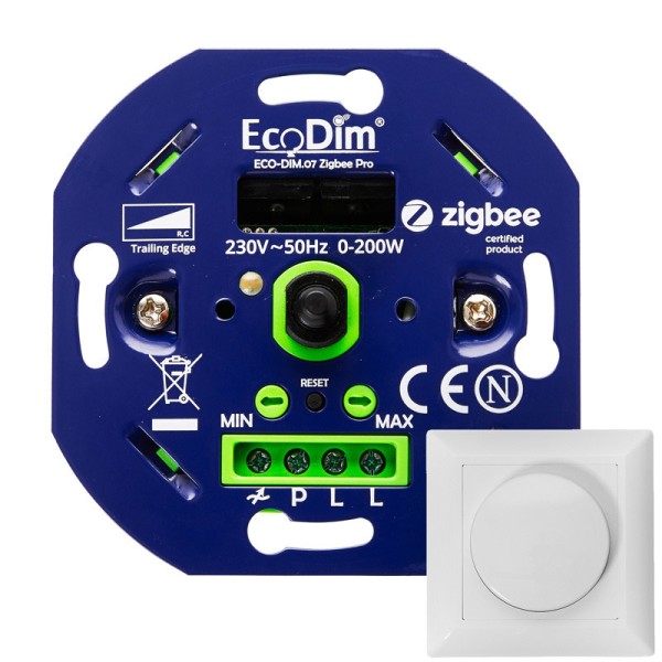 Ecodim inbouw smart led dimmer pro 0 200 watt fase