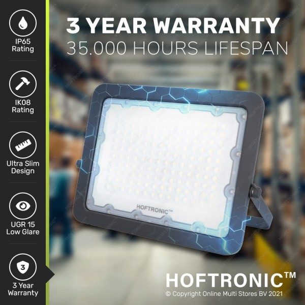 Hoftronic beam led breedstraler 100 watt 4000k ip6 5