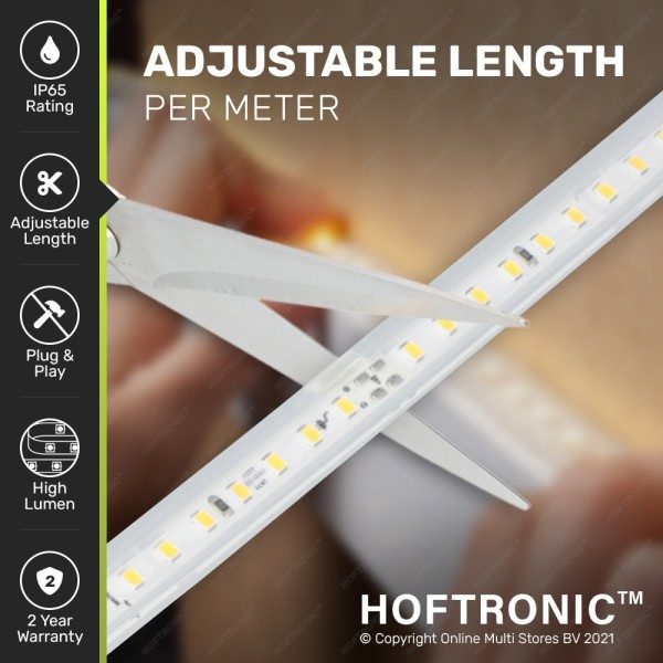 Hoftronic dimbare led strip 10m lichtslang 3000k 1 14