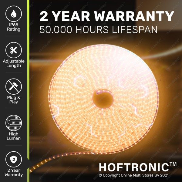 Hoftronic dimbare led strip 50m led lichtslang 300 7
