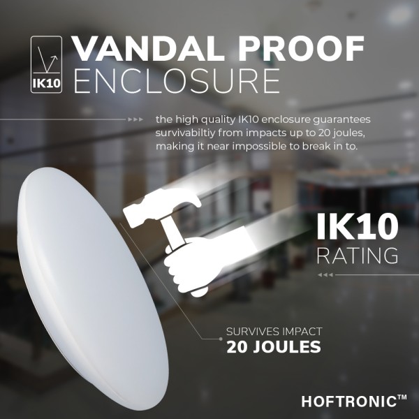 Hoftronic led bulkhead 25 cm plafondlamp 12w 1300 15