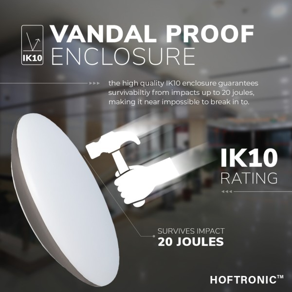 Hoftronic led bulkhead 30 cm plafondlamp 18w 2100 103