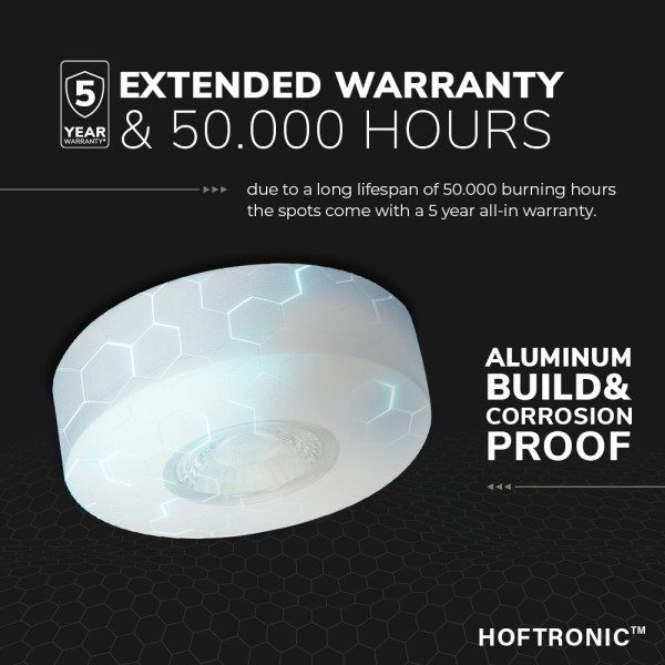 Hoftronic led opbouwspot pavo wit 3 watt 2700k 260 3