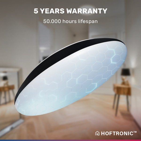 Hoftronic smart led bulkhead 30 cm plafondlamp wif 43