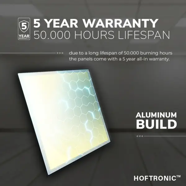Hoftronic 6x led paneel 60x60 cm 36 watt 4500lm 12 21