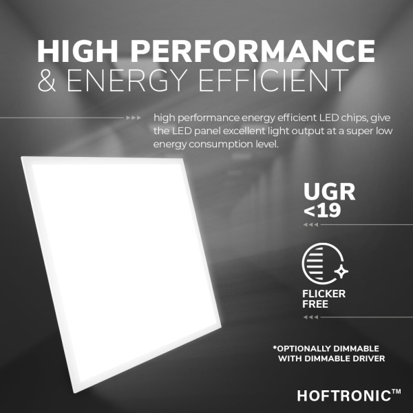 Hoftronic 6x led paneel 60x60 cm 36 watt 4500lm 12 3