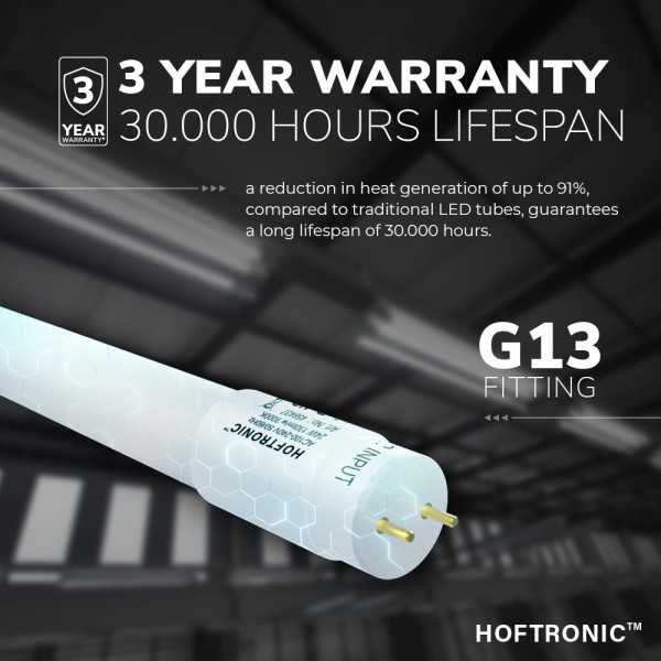 Hoftronic led tl buis 60 cm t8 g13 9 watt 1170 lum 3