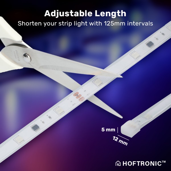 Hoftronic smart led strip 5m ip67 waterdicht voor 4