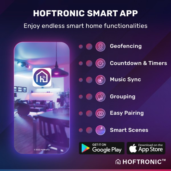 Hoftronic smart set van 3 stuks smart wifi dimbare 10