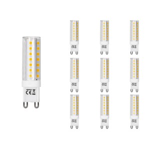 Aigostar Set van 10 G9 LED Lampen – 4.8 Watt – 470 Lumen – 3000K Warm wit – Steeklamp – LED Capsule – 2 jaar garantie