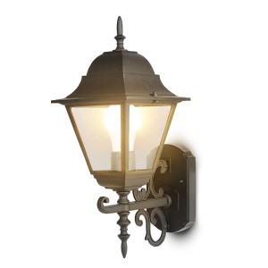 V-TAC Klassieke LED wandlamp XL – Incl. E27 lamp met schemersensor – 3000K warm wit – IP44 ideaal als buitenverlichting – Zwart