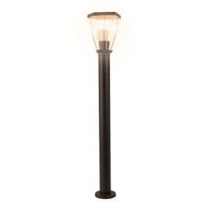 HOFTRONIC Kelly LED Tuinlantaarn 80cm – E27 LED lamp met schemerschakelaar – 8 Watt & 620 Lumen – 3000K warm wit – IP44 waterdicht – Buitenlamp met sensor