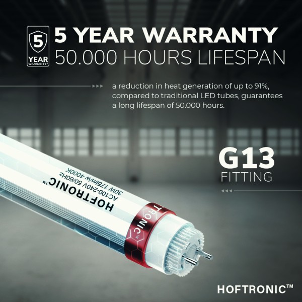 Hoftronic 10x led tl armatuur 120cm 18 watt 3150lm 17