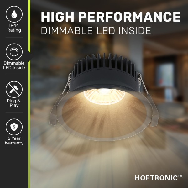 Hoftronic 6x finn dimbare led inbouwspot 10 watt p 14