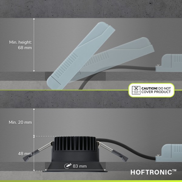 Hoftronic 6x finn dimbare led inbouwspot 10 watt p 15