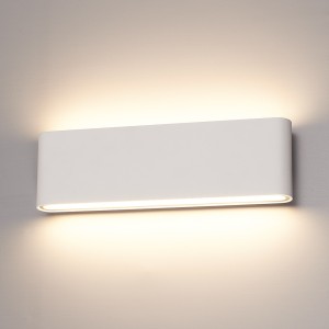 Hofronic Dallas XL dimbare LED wandlamp – 3000K warm wit – 24 Watt – Up & down light – IP54 voor binnen en buiten – Tweezijdige muurlamp – Wit