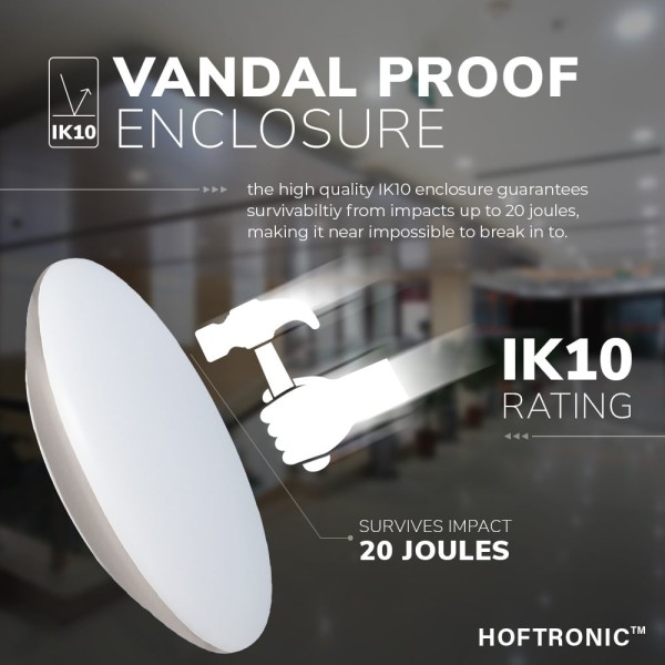Hoftronic led bulkhead 25 cm plafondlamp 12w 1200 12