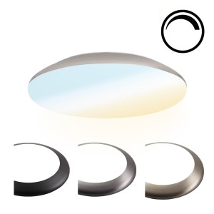 HOFTRONIC LED Bulkhead 25 cm – Plafondlamp – 12W 1200 Lumen Dimbaar – CCT Lichtkleur instelbaar – IK10 – Chroom – IP65 Waterdicht
