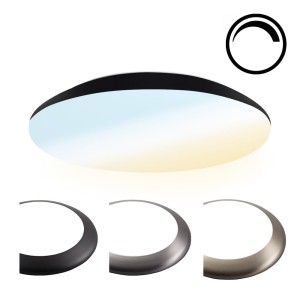 HOFTRONIC LED Bulkhead 30 cm – Plafondlamp – Wandarmatuur – 18W 2100 Lumen Dimbaar – CCT lichtkleur instelbaar – IK10 – Zwart – IP65 Waterdicht
