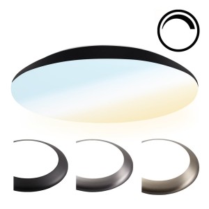 HOFTRONIC LED Bulkhead 38 cm – Plafondlamp – 25W 2600 Lumen Dimbaar – CCT lichtkleur instelbaar – IK10 – Zwart – IP65 Waterdicht