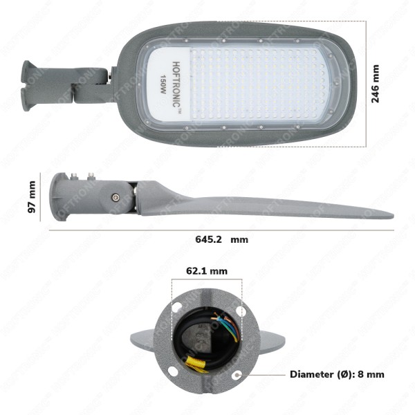 Hoftronic led straatlamp 150 watt 16500lm 4000k ip 8
